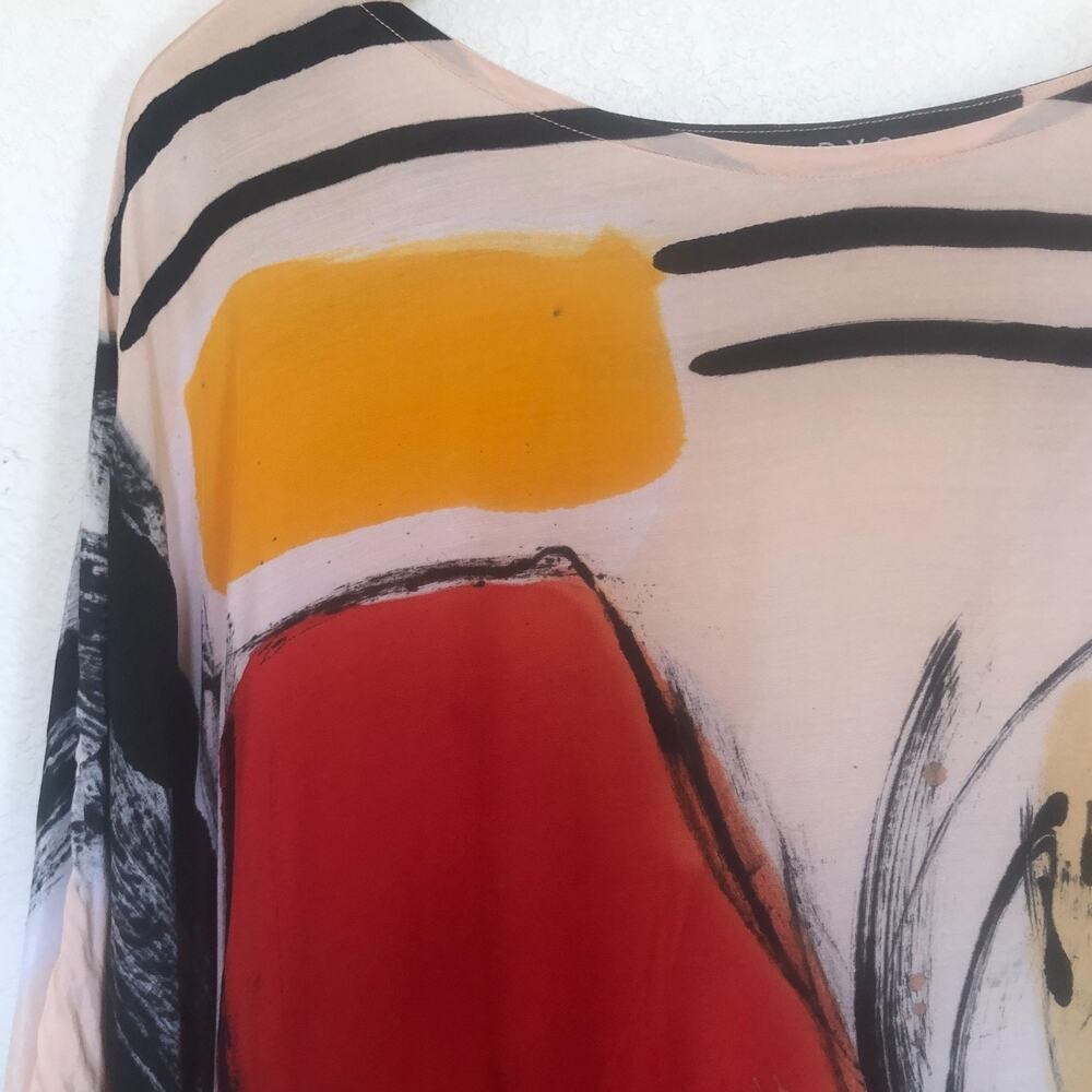 Yodyoko Kaftan Unique Hand Painted Art -Rich Anti-Look No 2 Alike Silk - Picture 4 of 9